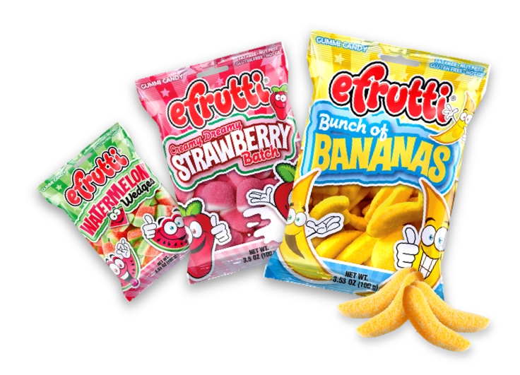bags of watermellon, strawberry, and bananas