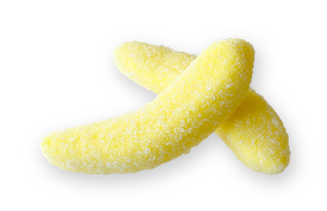 banana gummy realistic image