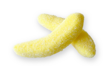 banana gummy realistic image