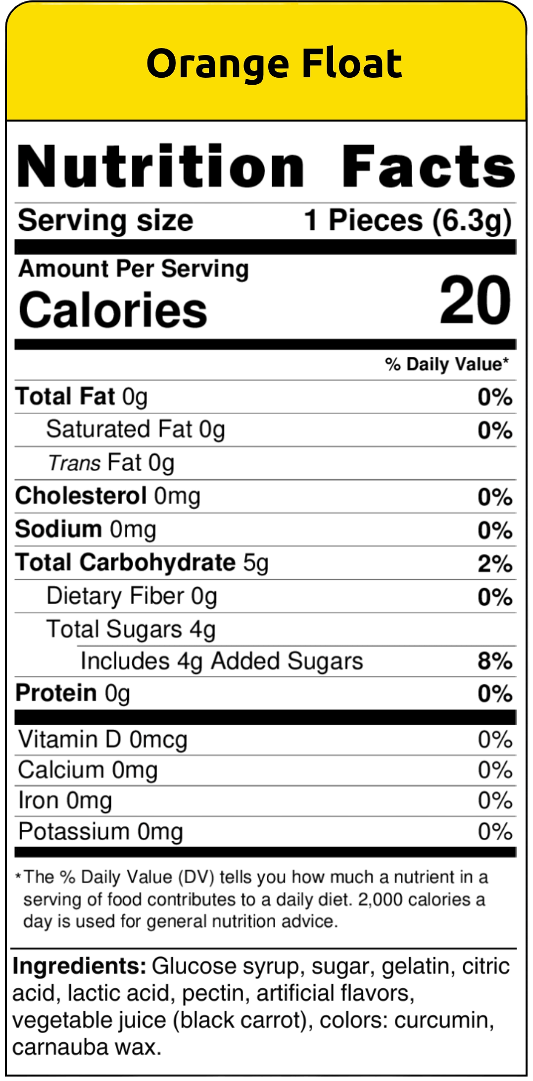 nutritional facts cheesecake 6ct